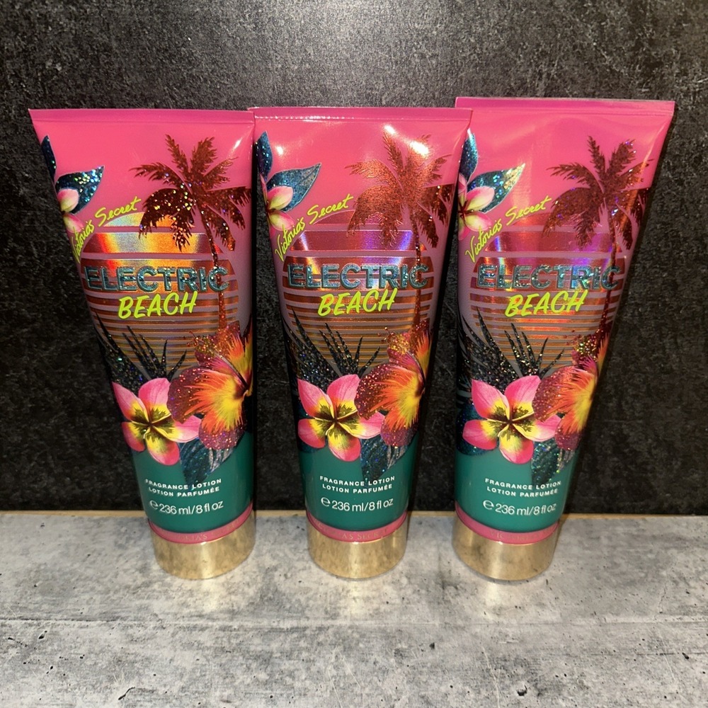 3 Lot Victoria's Secret Electric Beach Fragrance Lotion NEW